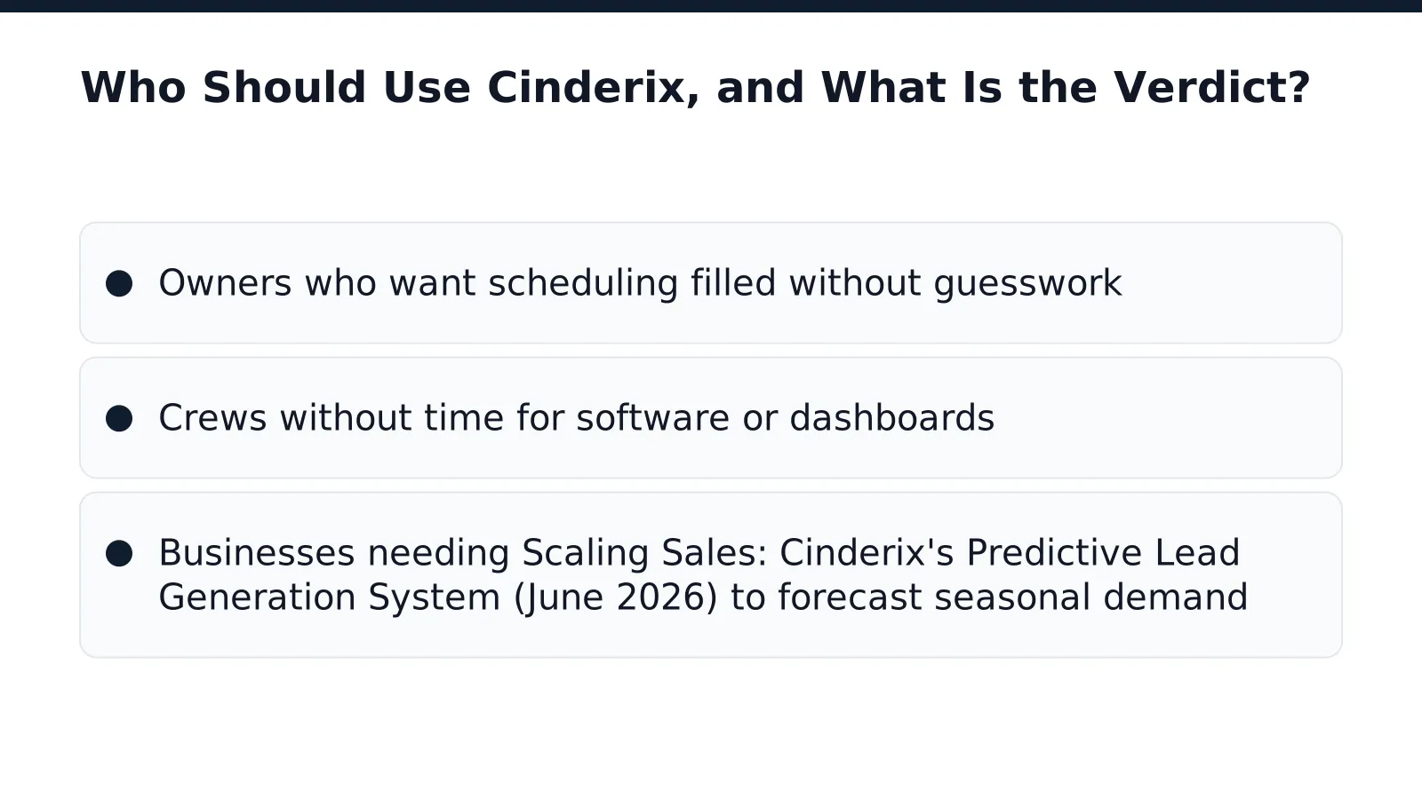 Who Should Use Cinderix, and What Is the Verdict